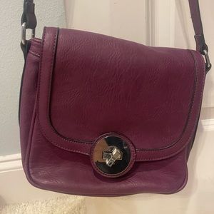 Purple crossbody purse